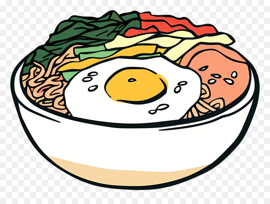 Corea Bibimbap，Fideos PNG