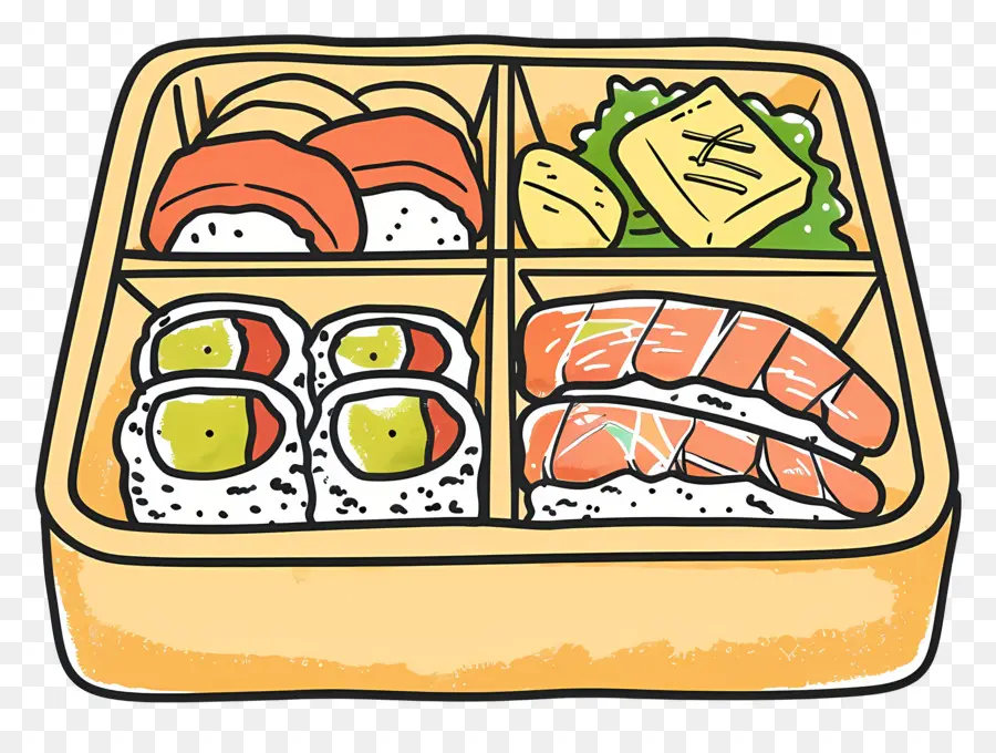 Caja Bento，Sushi PNG