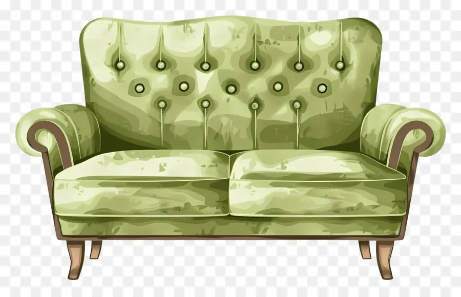 Sofá De Color Verde，Verde Sillón PNG