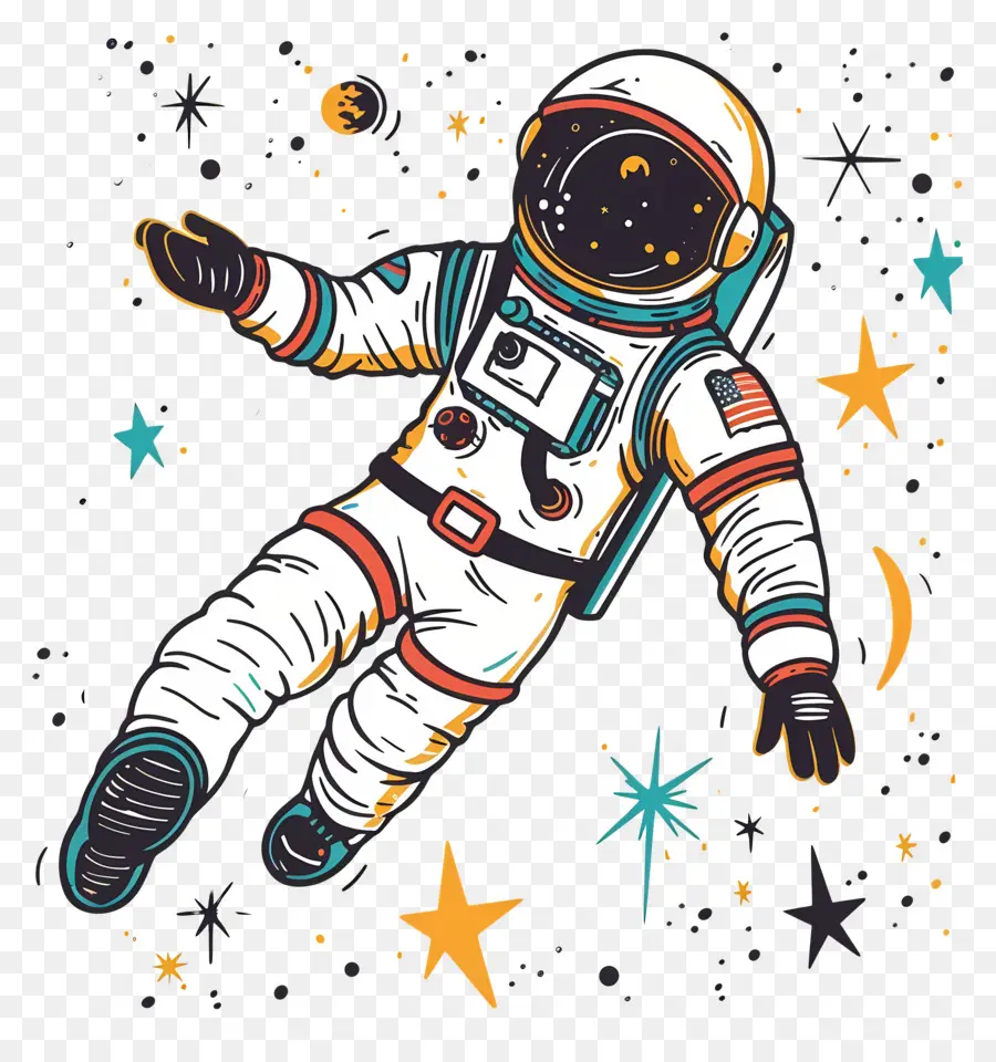 Astronauta En El Espacio，Astronauta PNG