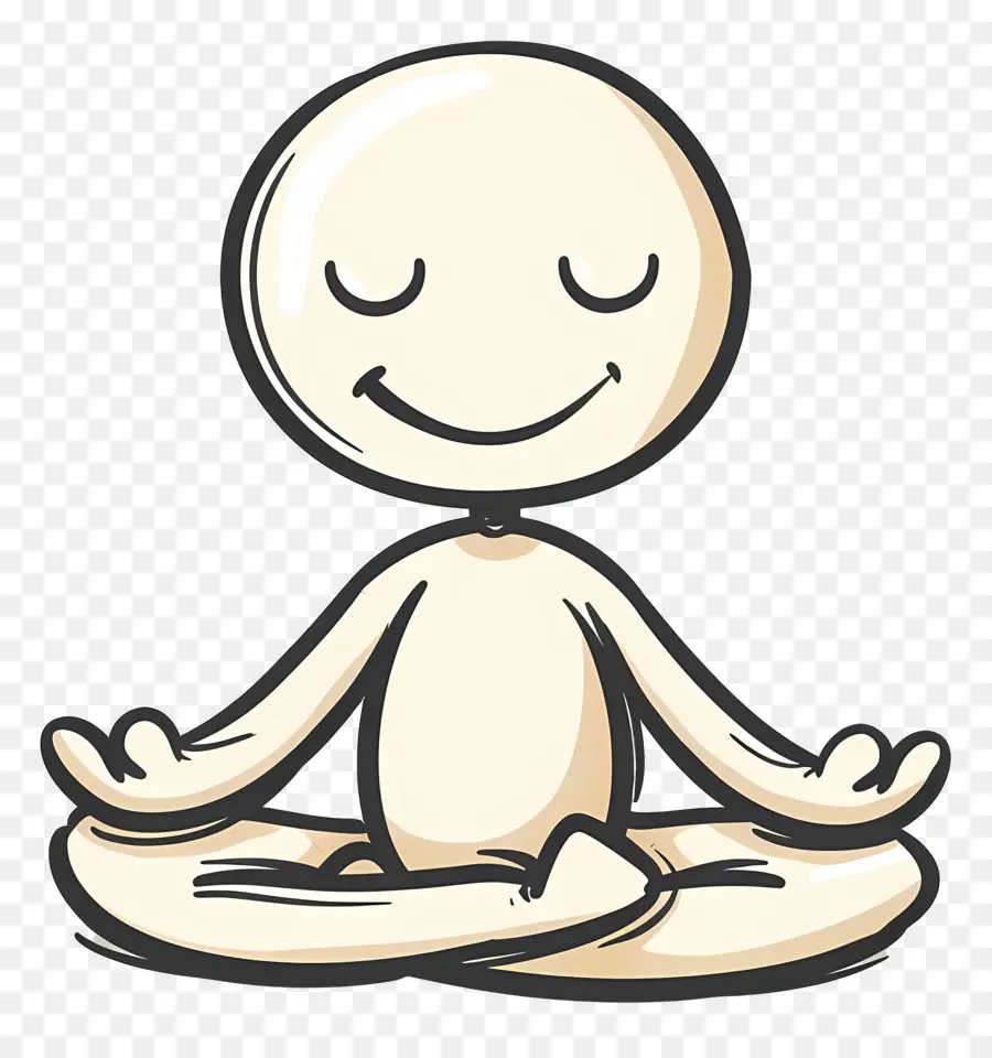 Meditando，Personaje De Dibujos Animados PNG