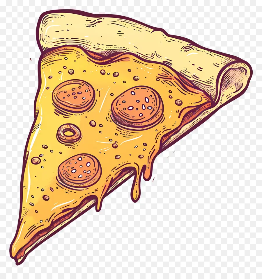 Rebanada De Pizza，De La Vendimia PNG