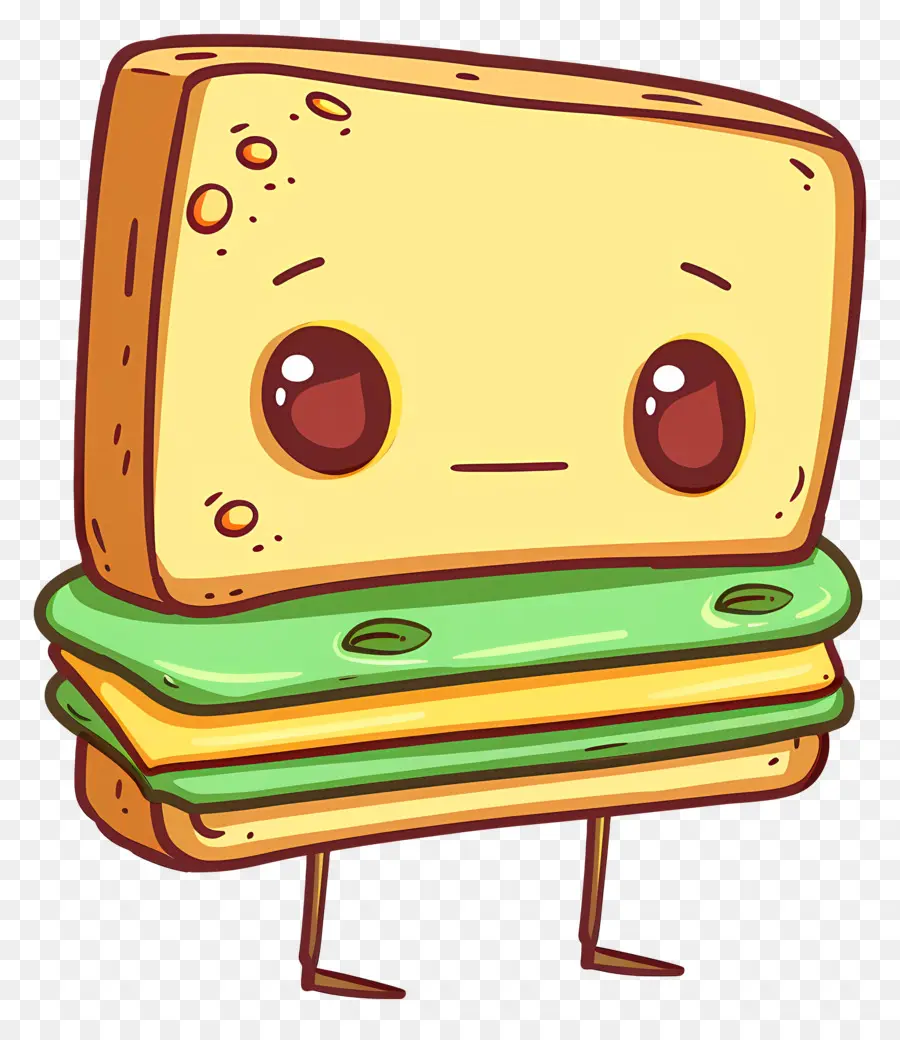 Sándwich De Dibujos Animados，Lindo Personaje Sándwich PNG