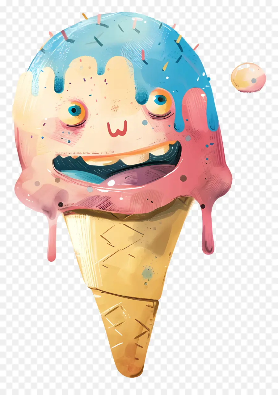 Monstruo De Helado，Cono De Helado De Dibujos Animados PNG