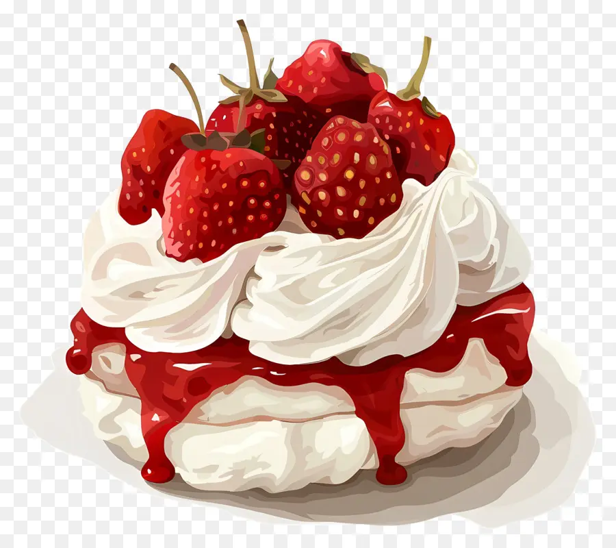 Pavlova，Strawberry Shortcake PNG