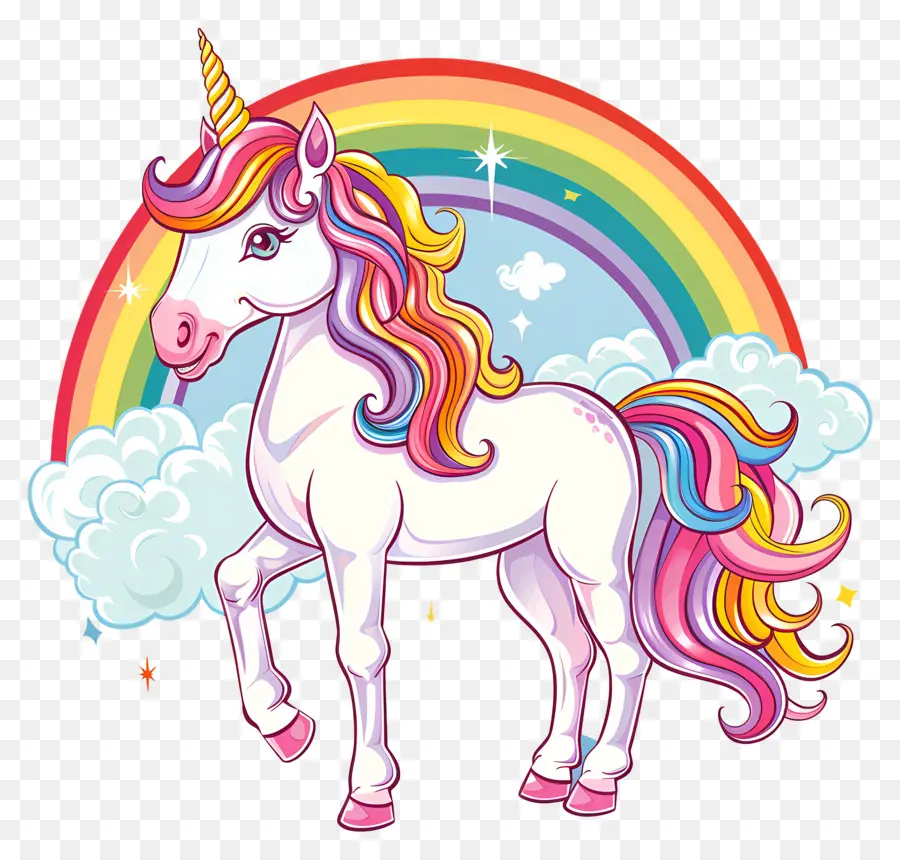 Unicornio，Arcoíris PNG