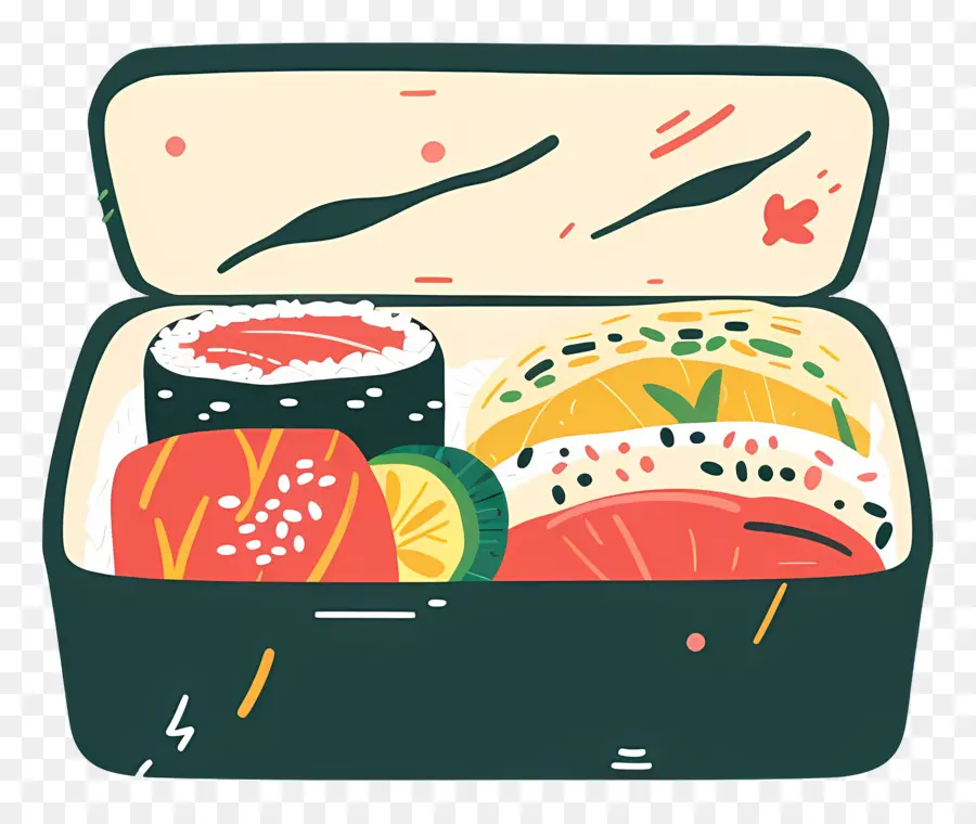 Caja Bento，Sushi PNG