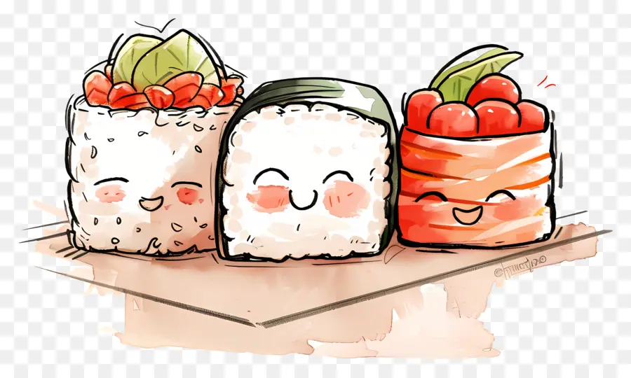 Sushi，Sonriendo PNG