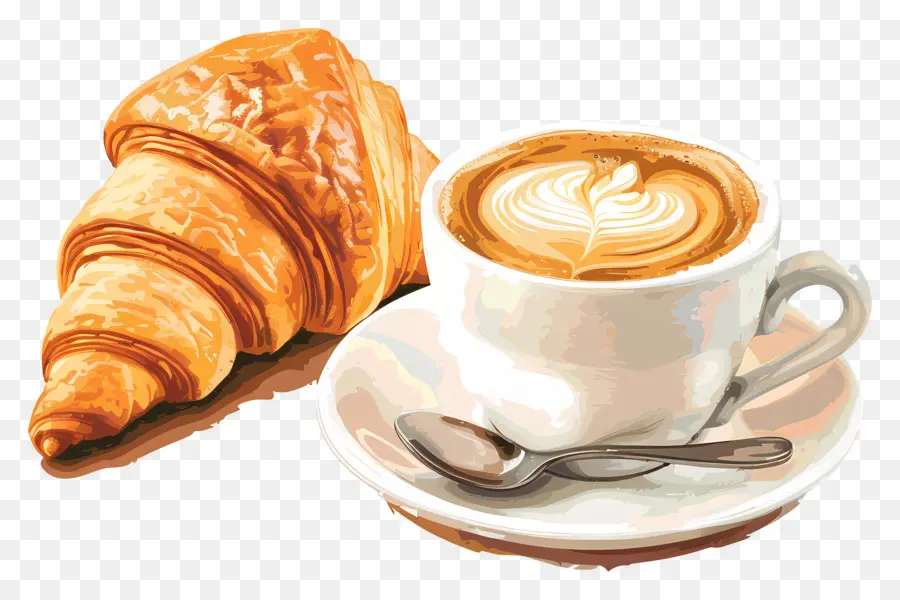 Croissant Y Café，Café PNG