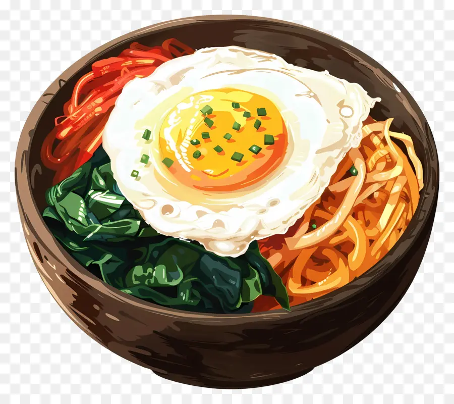 Corea Bibimbap，Espaguetis PNG