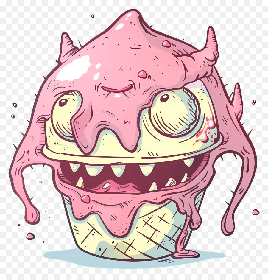 Monstruo De Helado，De Dibujos Animados Monstruo PNG