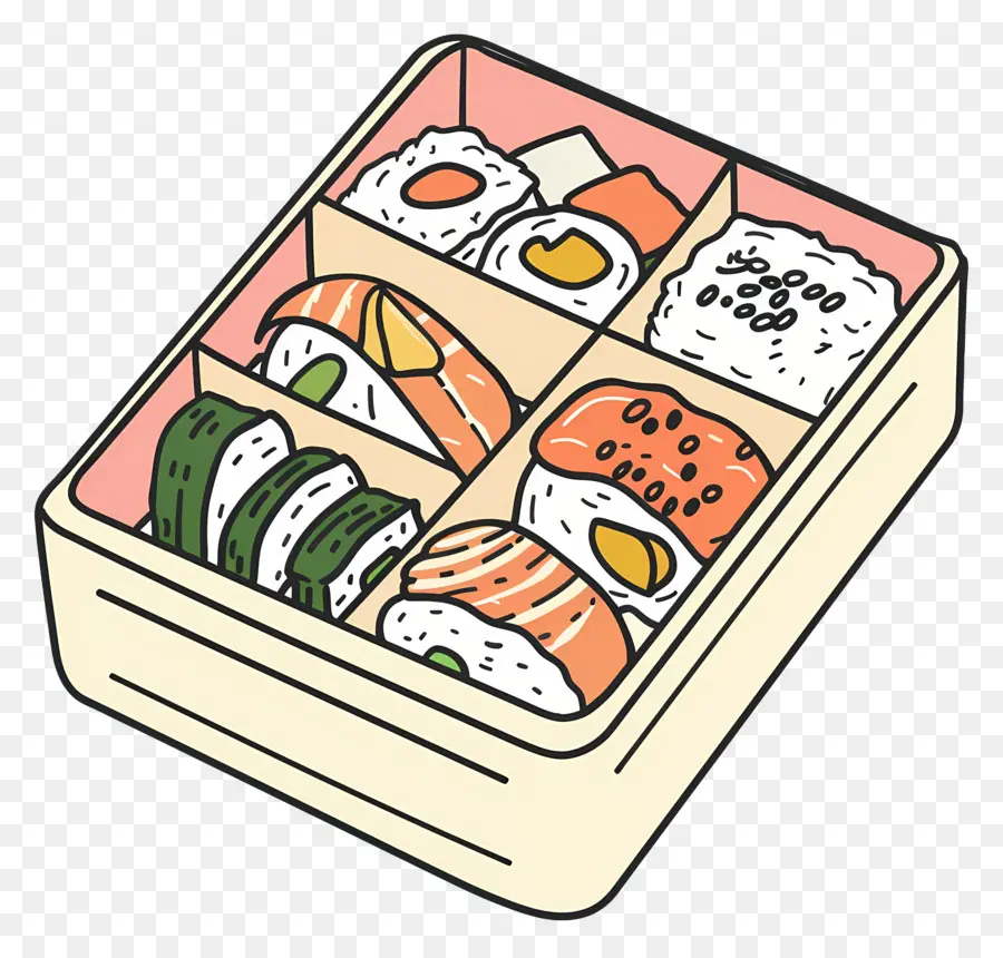 Caja Bento，Sushi PNG