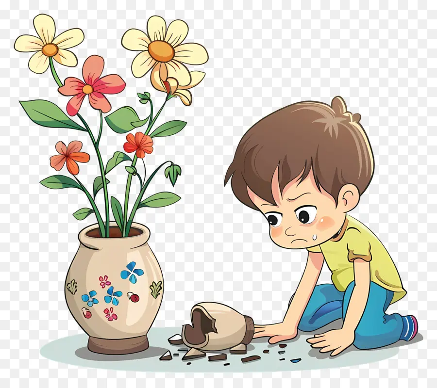 Chico Preocupado，Florero PNG