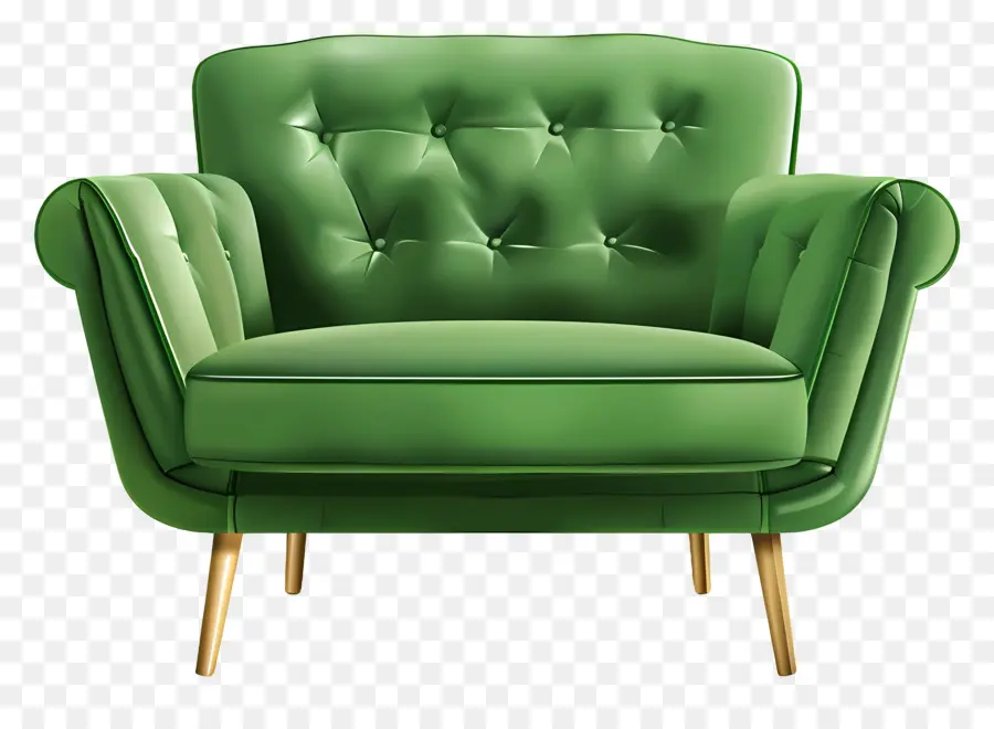 Sofá De Color Verde，Sillón De Cuero Verde PNG