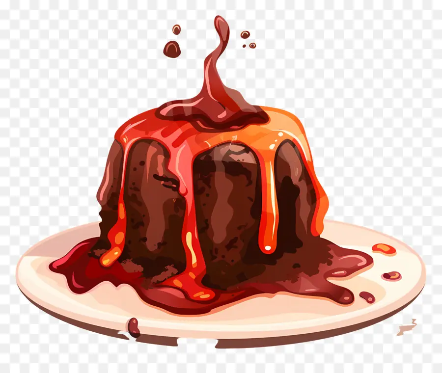 Pastel De Lava Fundida，Pastel De Mousse De Chocolate PNG