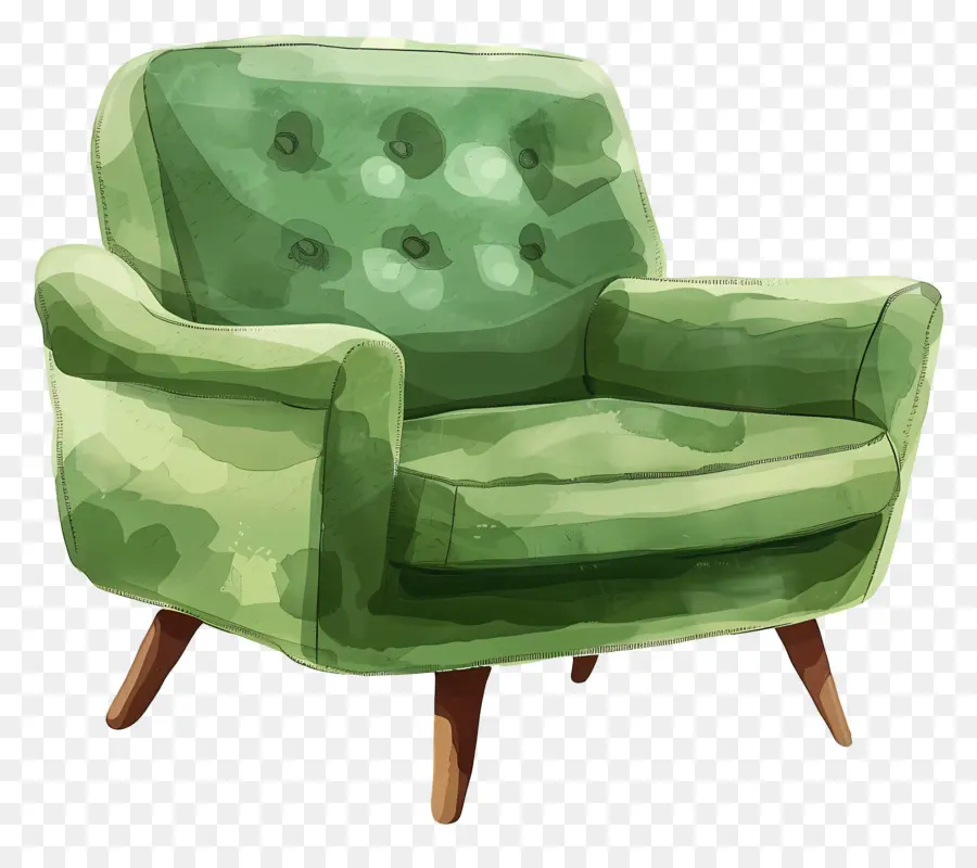 Sofá De Color Verde，Verde Sillón PNG