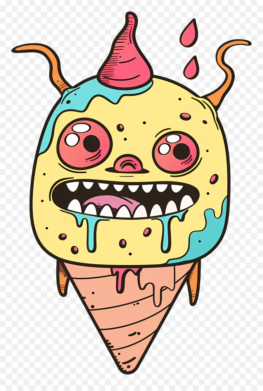 Monstruo De Helado，La Historieta PNG