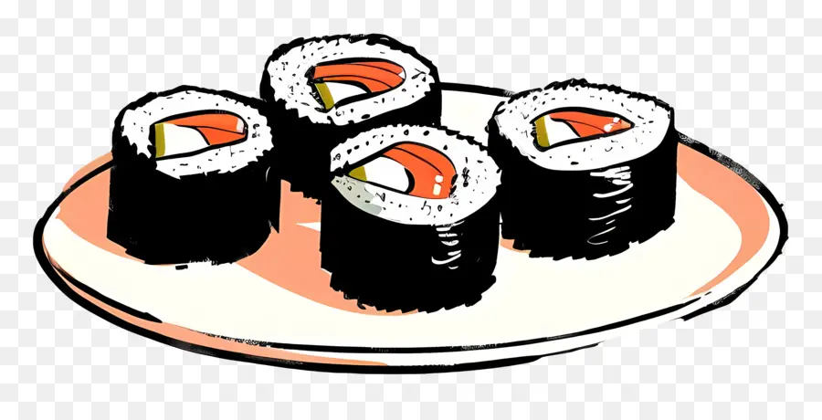 Sushi，Sushi De Salmón PNG