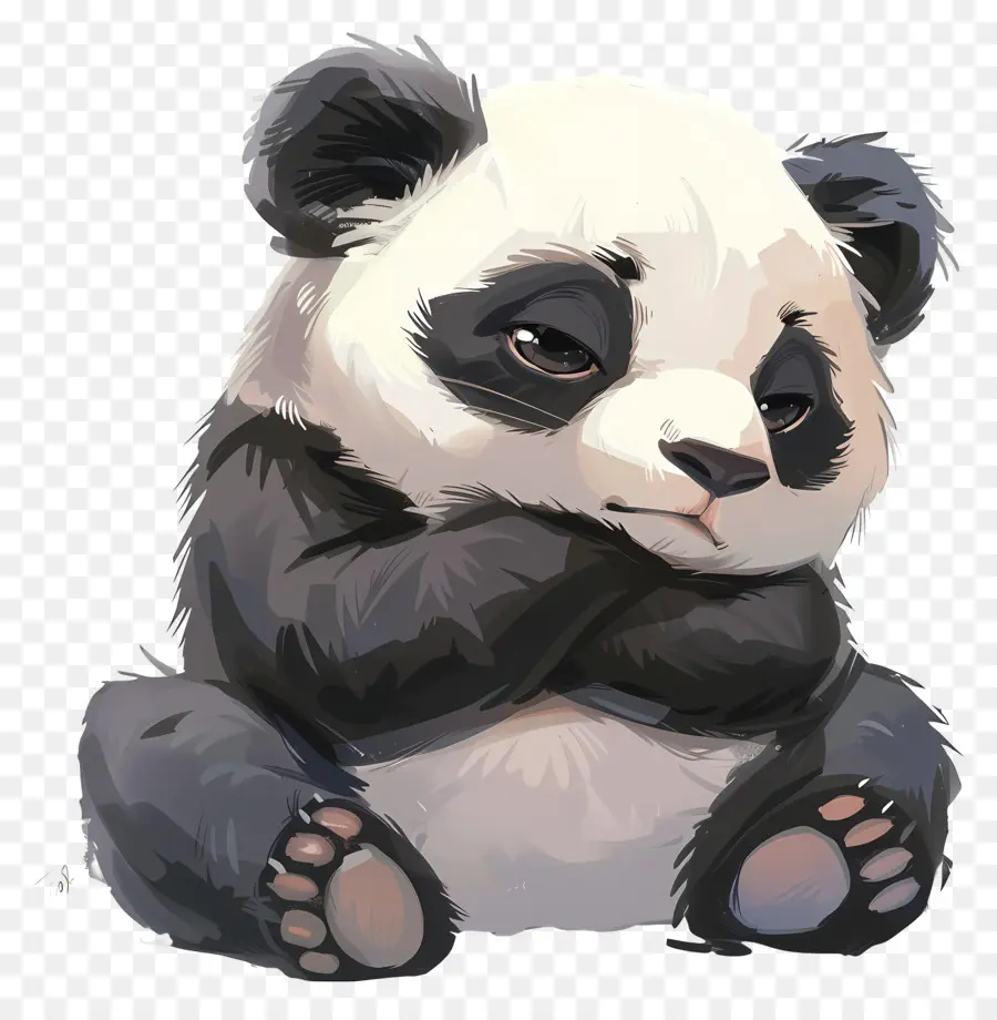 Lindo Panda，De Dibujos Animados Panda PNG