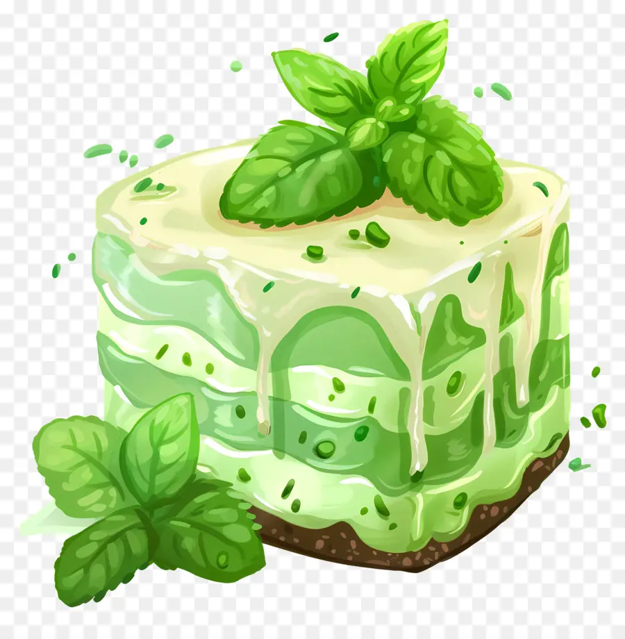 Pastel Fresco De Menta，Pastel De Queso De Chocolate De Menta PNG