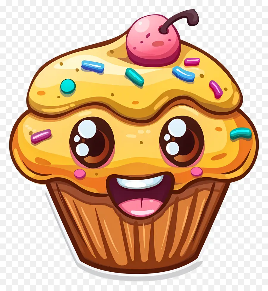 Emoji De Magdalenas，Lindo Cupcake PNG