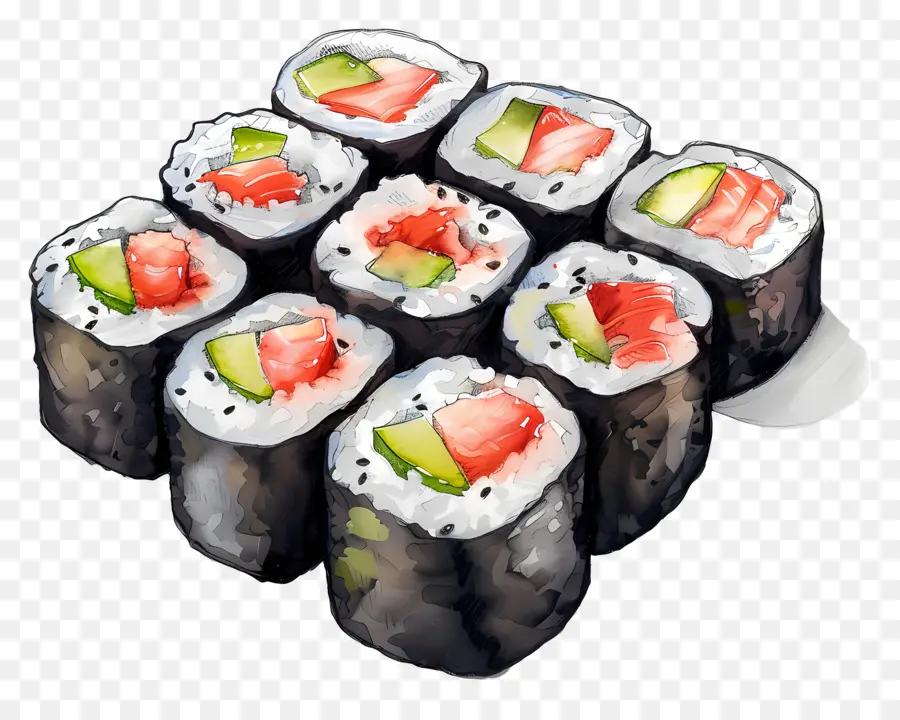 Rollo De Sushi Maki，Rollos De Sushi PNG