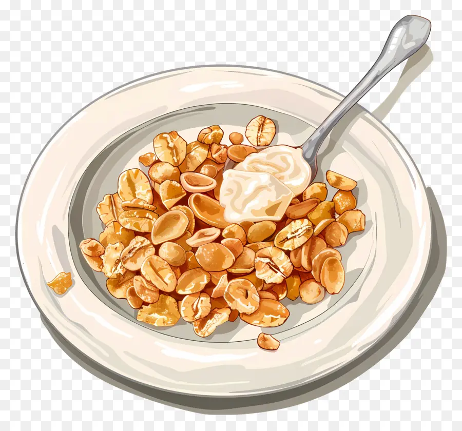 Placa De Cereal，Tuercas PNG