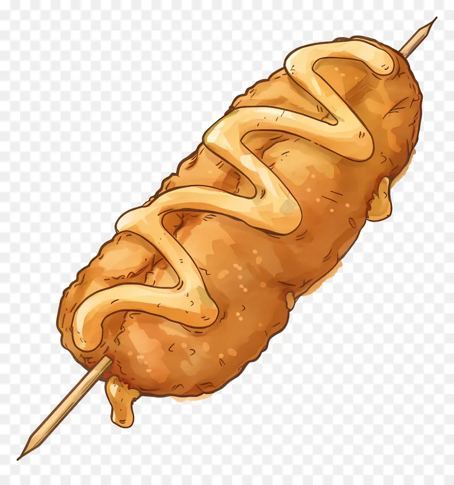 Corndog，Palo De Hamburguesas PNG