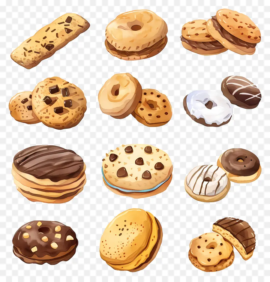 Las Cookies，Postres PNG