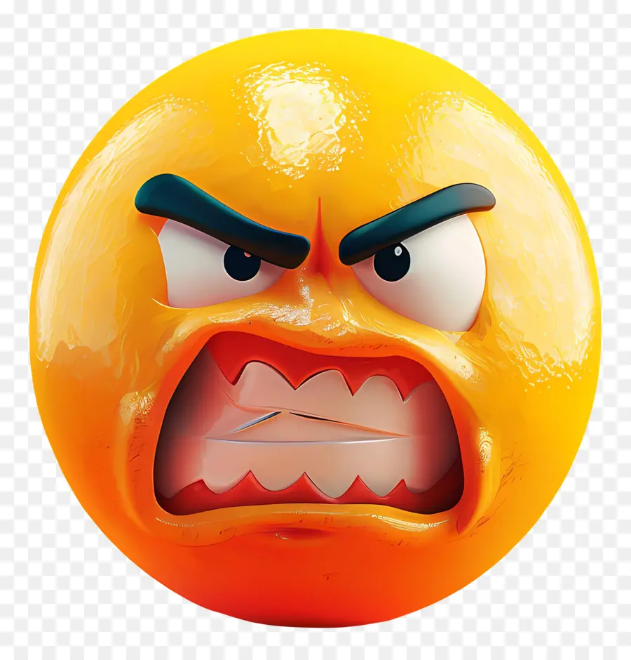 Enojado Emoji，Cara Triste PNG