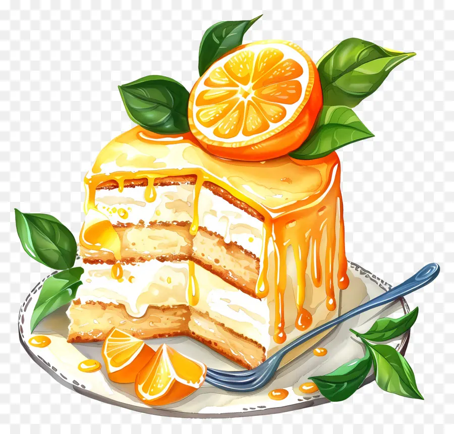 Pastel De Cítricos Tropicales，Torta De Naranja PNG