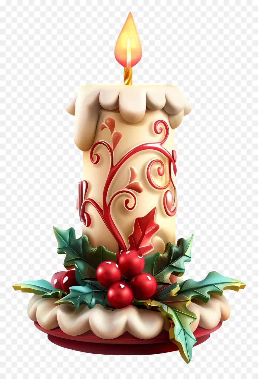 Vela De Navidad，Vela De Acebo PNG