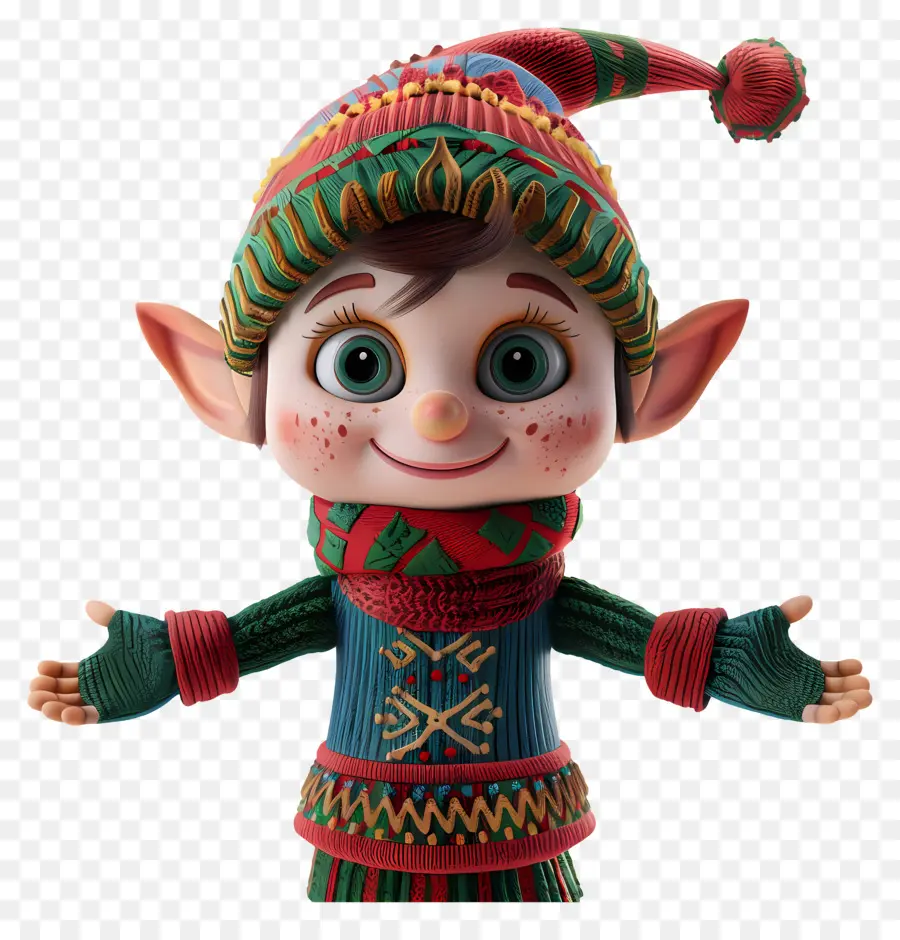 Elfo En Bufanda，La Navidad Elf PNG