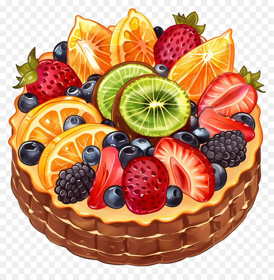 Pastel De Fruta Del Sol，Tarta De Frutas PNG