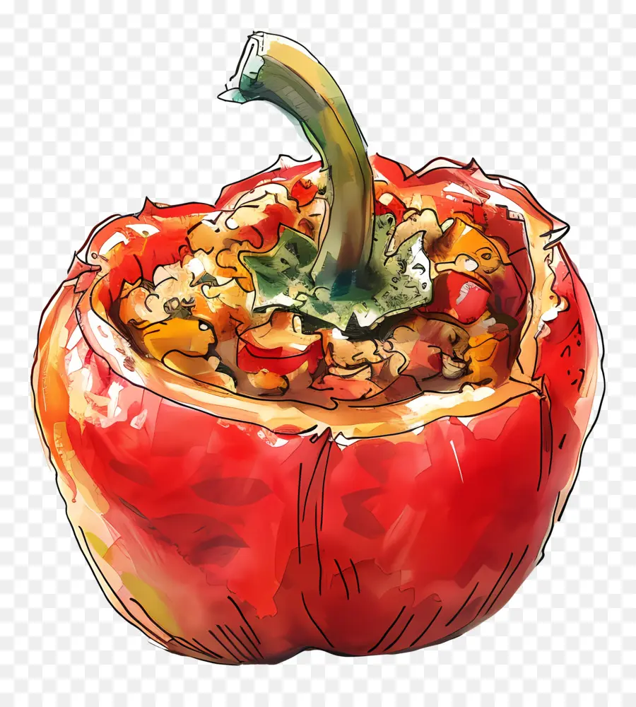 Pimiento Relleno，Pimiento Rojo PNG