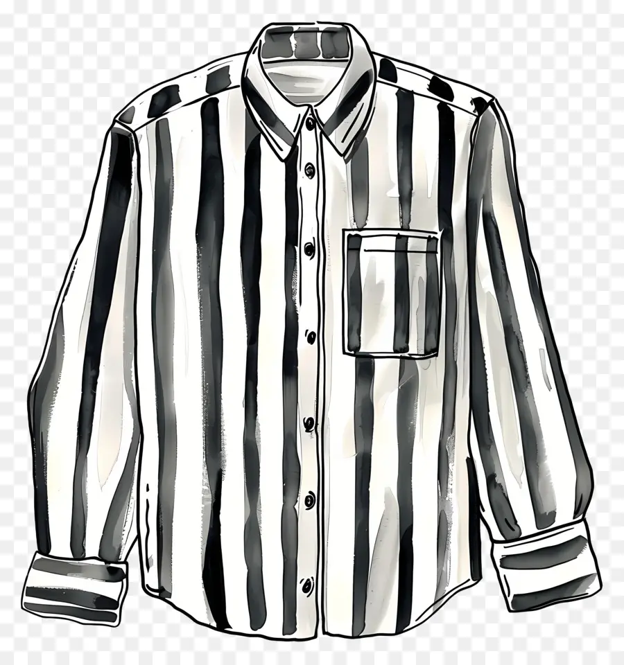 La Camisa De Rayas，Camisa En Blanco Y Negro PNG