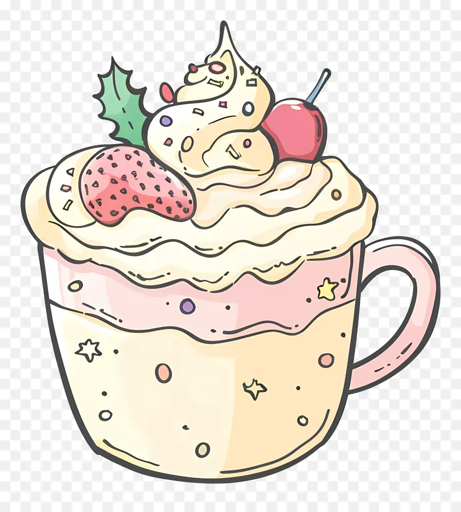 Taza Del Postre De Navidad，La Leche PNG