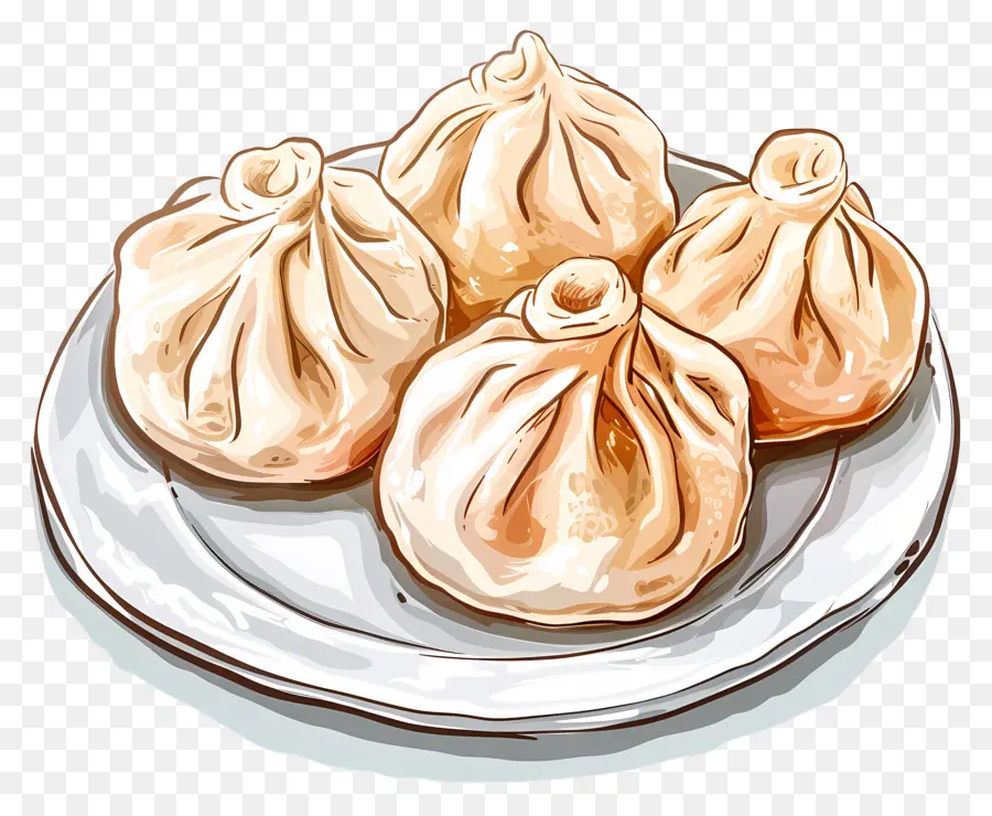 Bola De Masa Hervida，Empanadillas Al Vapor PNG