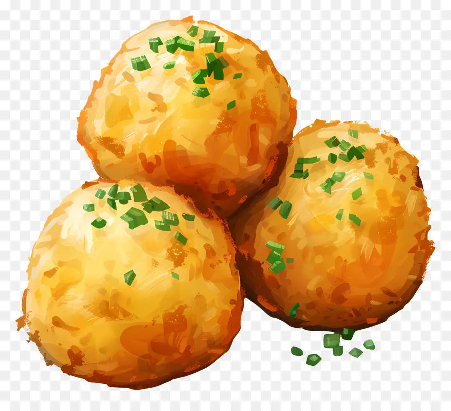 Bolas De Patata，Masa Frita PNG