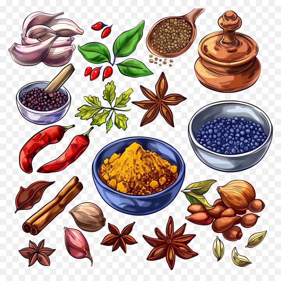 Especias De La India，La Cocina India PNG