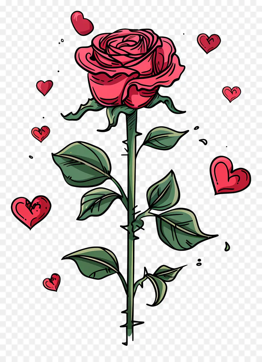 Rosa，Corazones PNG