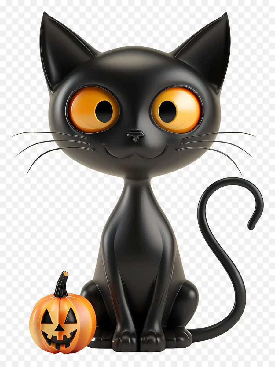 Gato Negro De Halloween，Gato Negro PNG