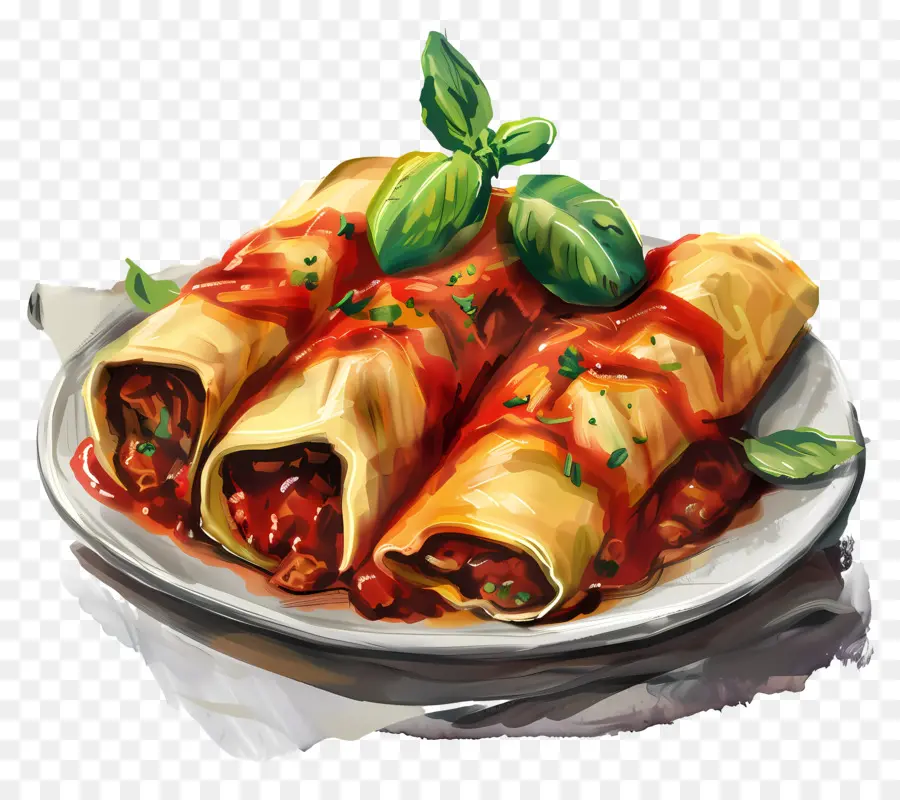 Canelones，Rollos De Lasagna PNG