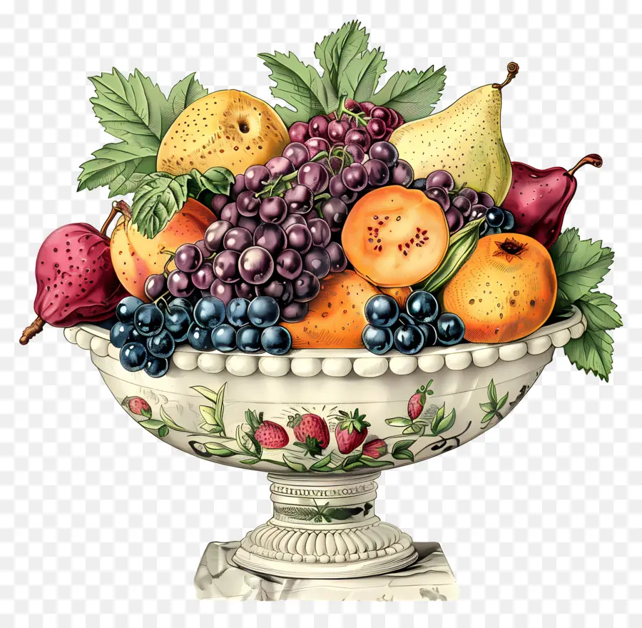 Tazón De Fruta，De La Vendimia PNG