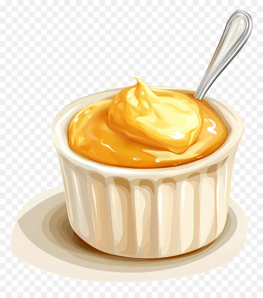 Flan，Crema Batida Amarilla PNG