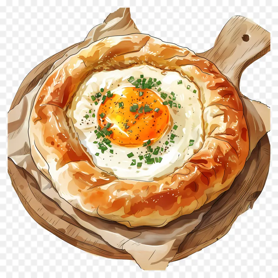 Acharuli Khachapuri，Masa De Cara Abierta PNG