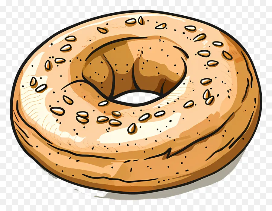 Bagel，Las Semillas De Sésamo PNG