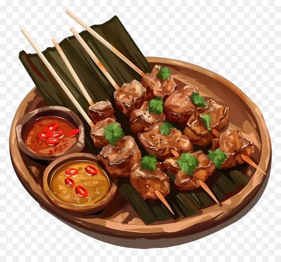 Satay，Kabobs De Pollo PNG