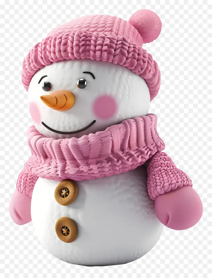 Muñeco De Nieve，Sombrero Rosa PNG