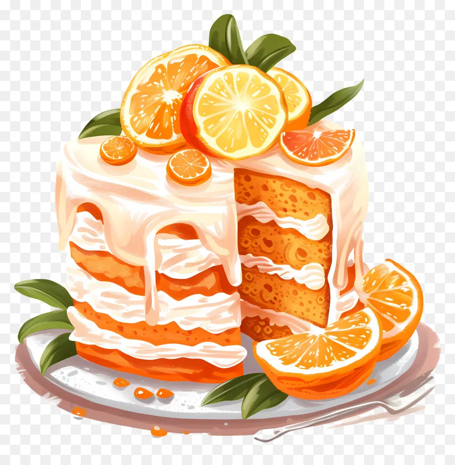 Pastel De Cítricos Tropicales，Pastel PNG